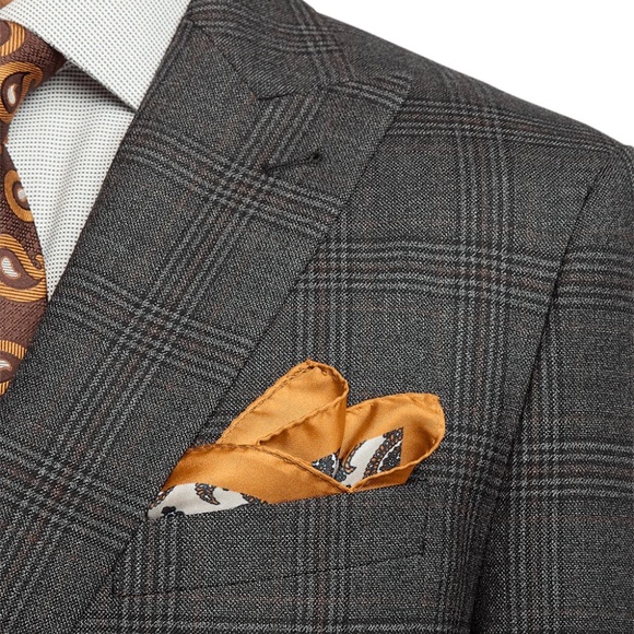 Express Extra Slim Plaid Double Breasted Suit Jacket - Picture 4 of 7